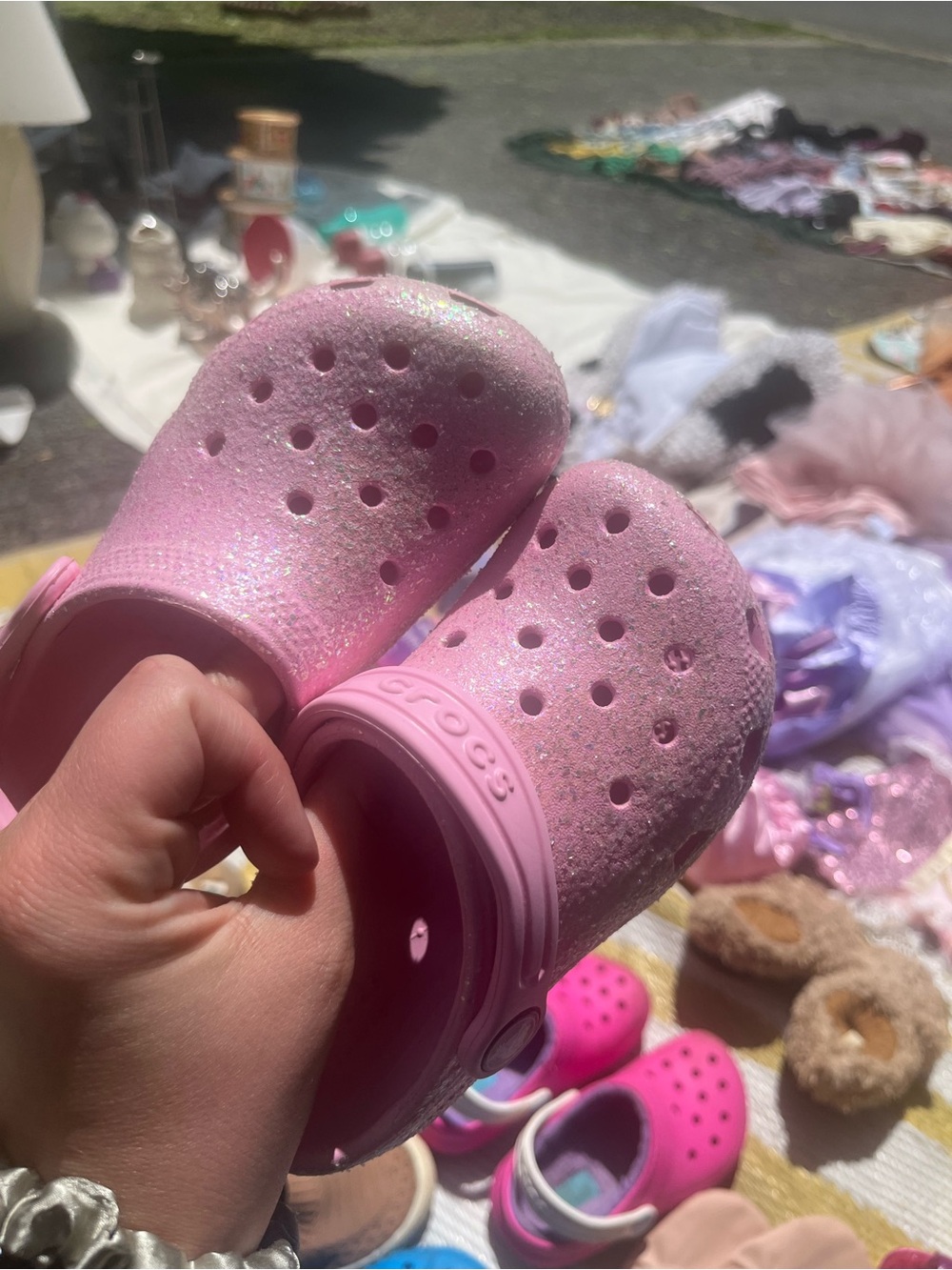 CROCS Pink Sparkle Classic Clog